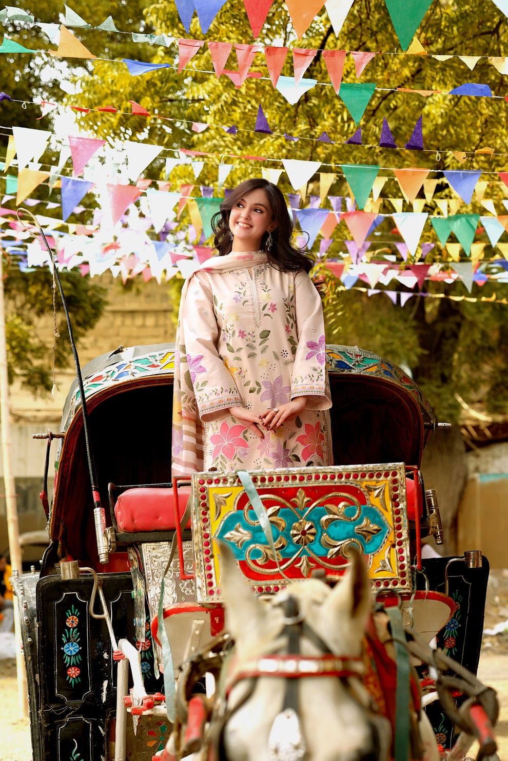 Pastel Blossom Front Embroidered 3-Piece Lawn Suit