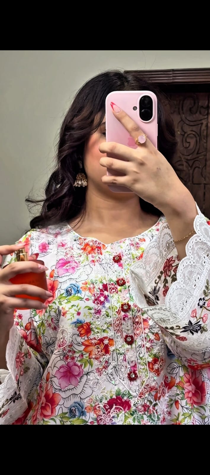 Luxury Floral Digital Printed & Embroidered 3-Piece Suit